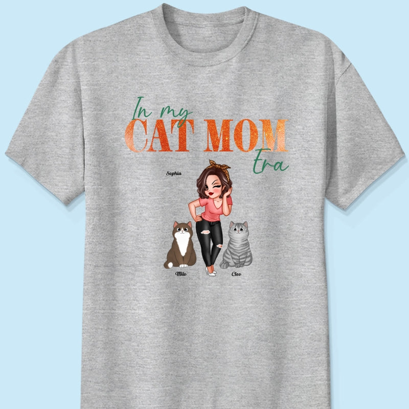 In My Cat Mom Era Pretty Woman & Fluffy Cats - Personalized Shirt