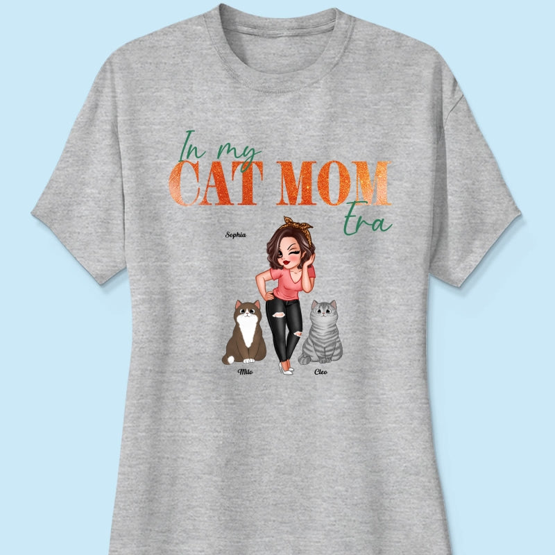 In My Cat Mom Era Pretty Woman & Fluffy Cats - Personalized Shirt