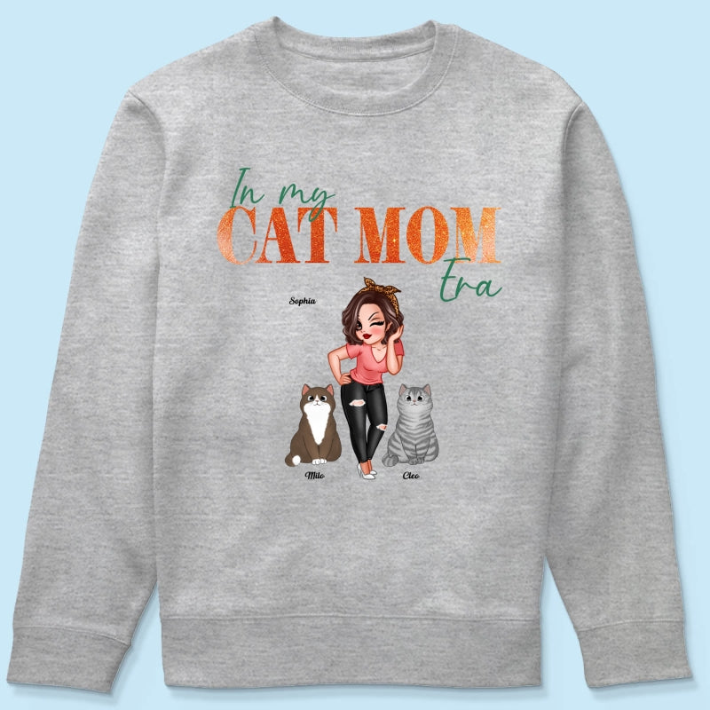 In My Cat Mom Era Pretty Woman & Fluffy Cats - Personalized Shirt