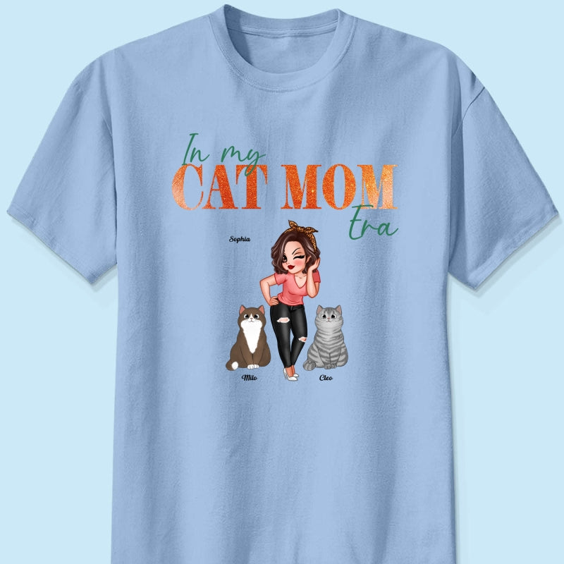 In My Cat Mom Era Pretty Woman & Fluffy Cats - Personalized Shirt