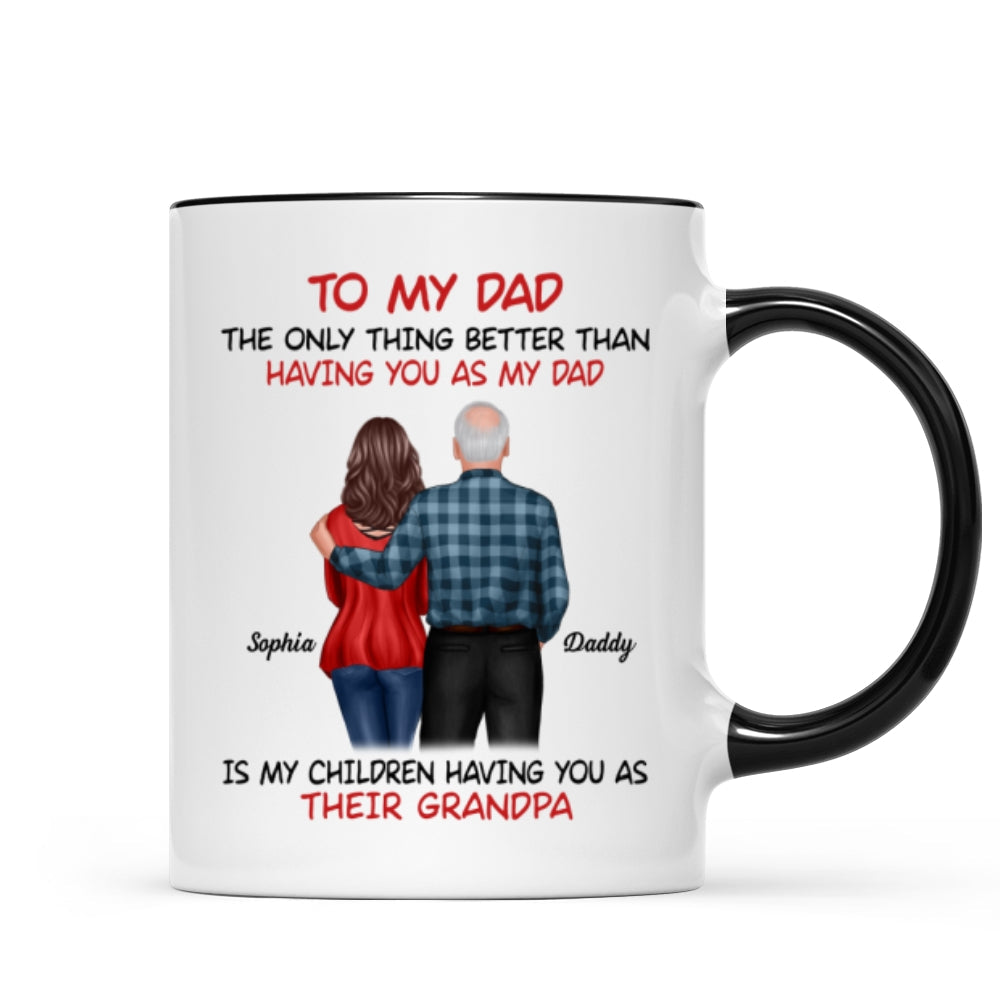 To My Dad From Daughter Happy Father‘s Day Personalized Mug