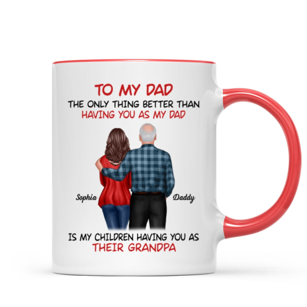 To My Dad From Daughter Happy Father‘s Day Personalized Mug