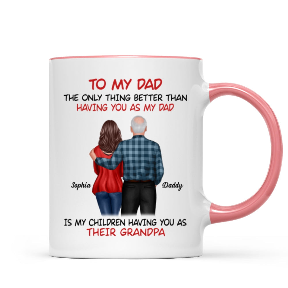To My Dad From Daughter Happy Father‘s Day Personalized Mug