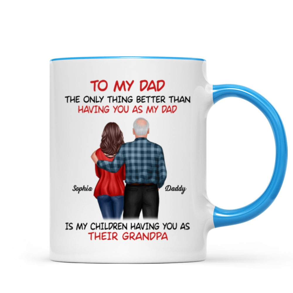 To My Dad From Daughter Happy Father‘s Day Personalized Mug