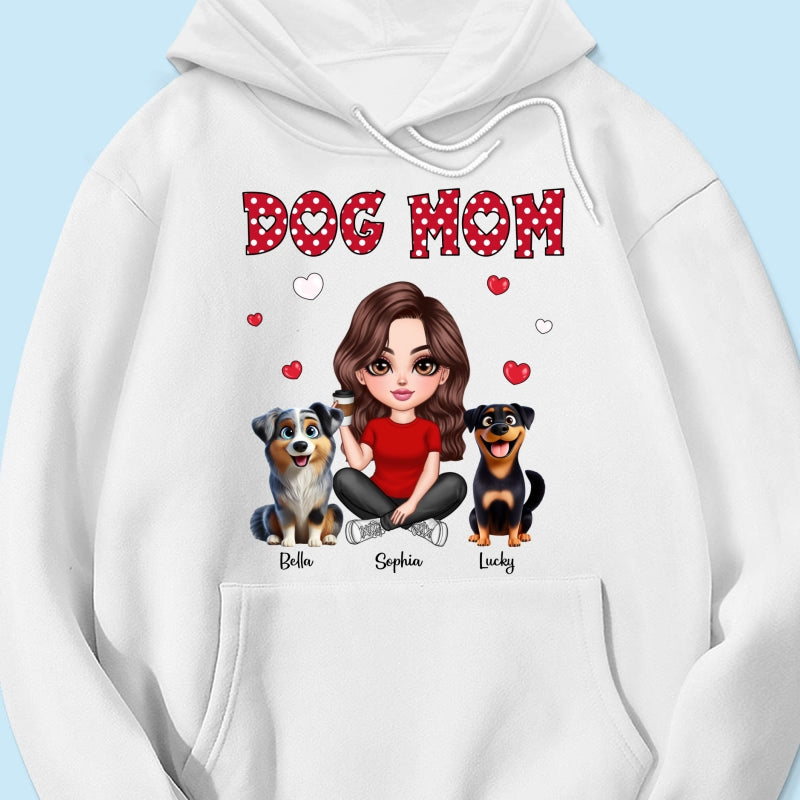Polka Dot Cute 3D Dog Mom Personalized Shirt