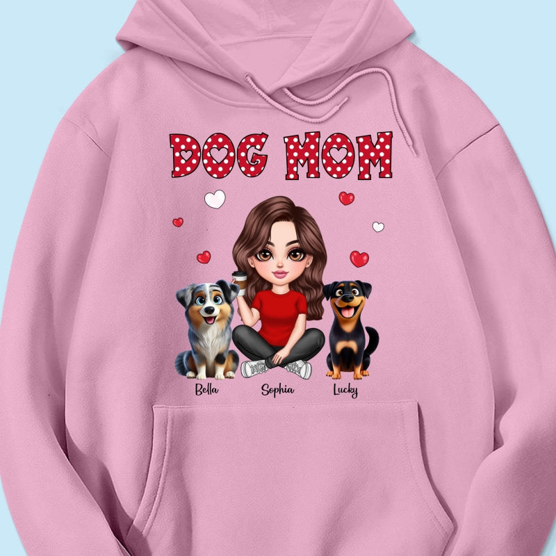 Polka Dot Cute 3D Dog Mom Personalized Shirt