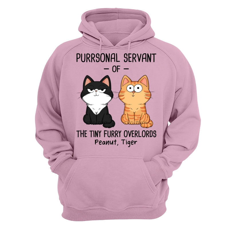 Purrsonal Servant Of Fluffy Cats Funny Expressions Personalized Shirt