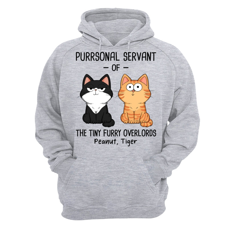 Purrsonal Servant Of Fluffy Cats Funny Expressions Personalized Shirt
