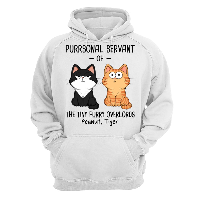 Purrsonal Servant Of Fluffy Cats Funny Expressions Personalized Shirt