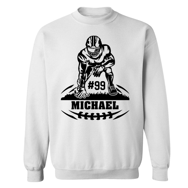 Football Player Standing On The Ground Football Season Matching Personalized Shirt