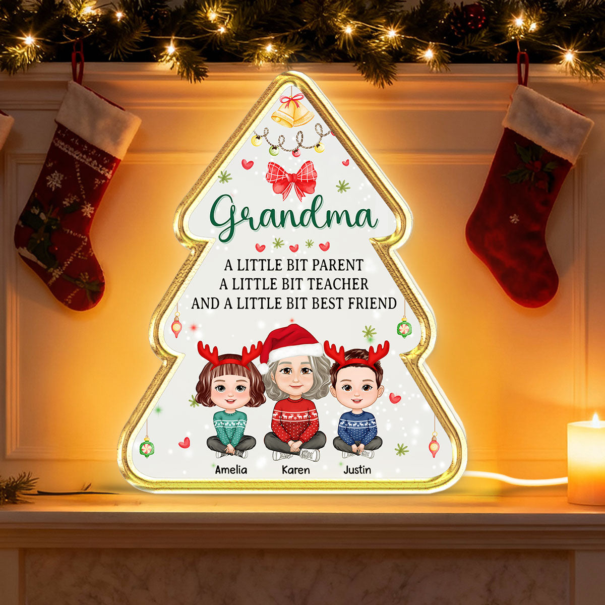 Grandma’s Christmas Tree of Memories – Personalized Light Box