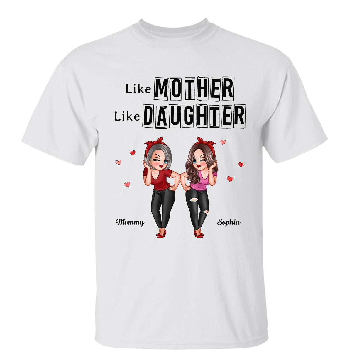 Frame Words Like Mother Like Daughter Personalized Shirt